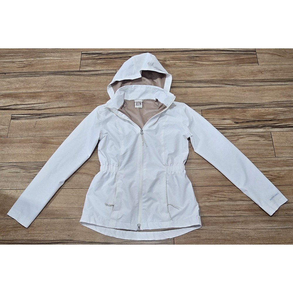 Avalanche‎ Women's Rain Wind Insulated Hooded Jacket White Size XS